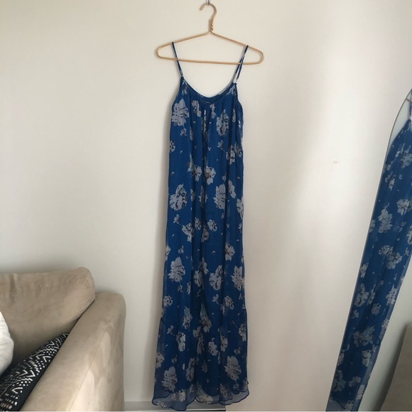 Zara Flowy Blue Maxi Dress - Picture 6 of 9